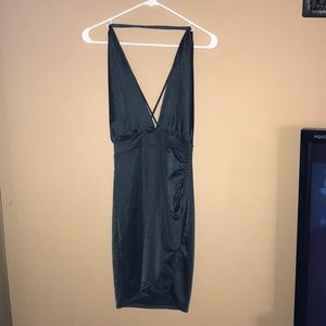 Emerald green cocktail dress